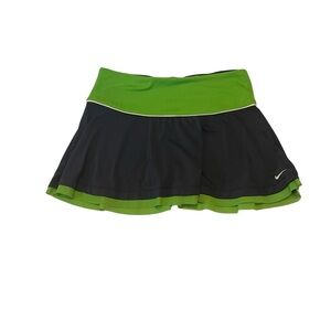 Nike Black and‎ Green Athletic Skater Skirt